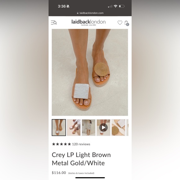 Laidback London slide sandals size 41, new in box - Picture 3 of 5